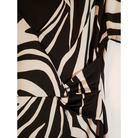 Women's Stitch Clothing Co Black And White Short Sleeve Patterned Dress Size L - Picture 4 of 4